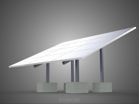STAND SUPPORT STRUCTURE FRAME ARRAY SOLAR PANEL SUN PHOTOVOLTAIC 3D Modell