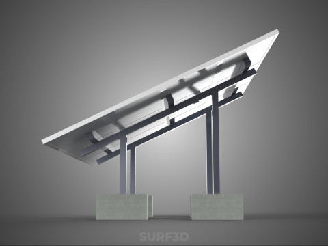 STAND SUPPORT STRUCTURE FRAME ARRAY SOLAR PANEL SUN PHOTOVOLTAIC 3D Modell