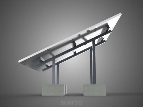 STAND SUPPORT STRUCTURE FRAME ARRAY SOLAR PANEL SUN PHOTOVOLTAIC 3D Model