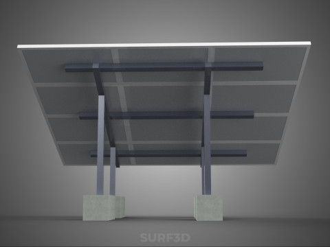 STAND SUPPORT STRUCTURE FRAME ARRAY SOLAR PANEL SUN PHOTOVOLTAIC 3D Modell