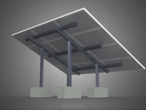 STAND SUPPORT STRUCTURE FRAME ARRAY SOLAR PANEL SUN PHOTOVOLTAIC 3D Model