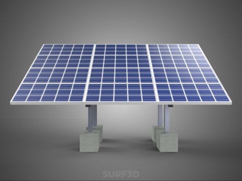 STAND SUPPORT STRUCTURE FRAME ARRAY SOLAR PANEL SUN PHOTOVOLTAIC 3D Modell