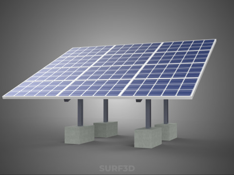 STAND SUPPORT STRUCTURE FRAME ARRAY SOLAR PANEL SUN PHOTOVOLTAIC 3D Modell