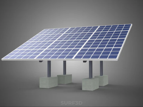 STAND SUPPORT STRUCTURE FRAME ARRAY SOLAR PANEL SUN PHOTOVOLTAIC 3D Model