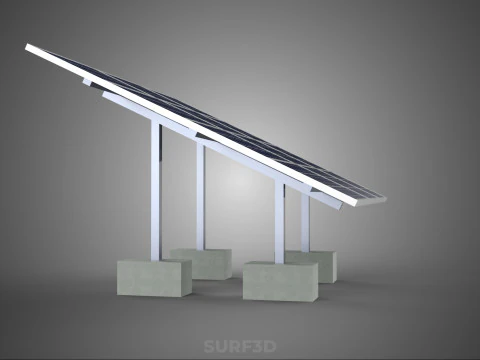 STAND SUPPORT STRUCTURE FRAME ARRAY SOLAR PANEL SUN PHOTOVOLTAIC 3D Model