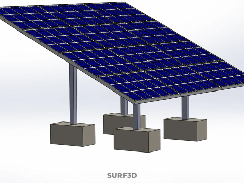 STAND SUPPORT STRUCTURE FRAME ARRAY SOLAR PANEL SUN PHOTOVOLTAIC 3D Model