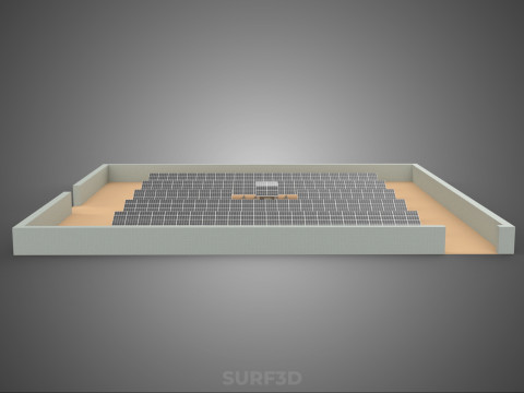 SOLAR PANEL POWER LAYOUT SITE INFRASTRUCTURE ENERGY PHOTOVOLTAIC Modèle 3D