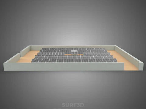 SOLAR PANEL POWER LAYOUT SITE INFRASTRUCTURE ENERGY PHOTOVOLTAIC 3D Model