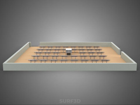 SOLAR PANEL POWER LAYOUT SITE INFRASTRUCTURE ENERGY PHOTOVOLTAIC Modèle 3D