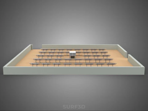 SOLAR PANEL POWER LAYOUT SITE INFRASTRUCTURE ENERGY PHOTOVOLTAIC 3D Model