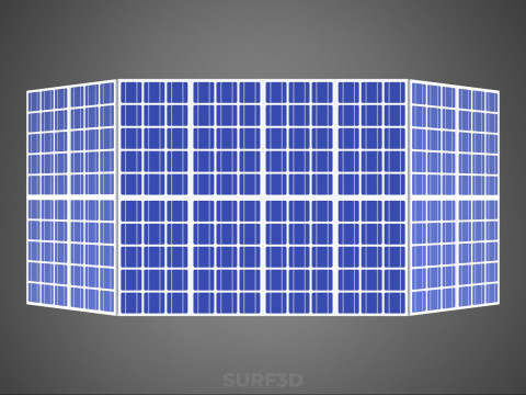 ENERGY POWER STATION SOLAR PANEL PV ARRAY RACK BATTERY BANK PACK 3D Model
