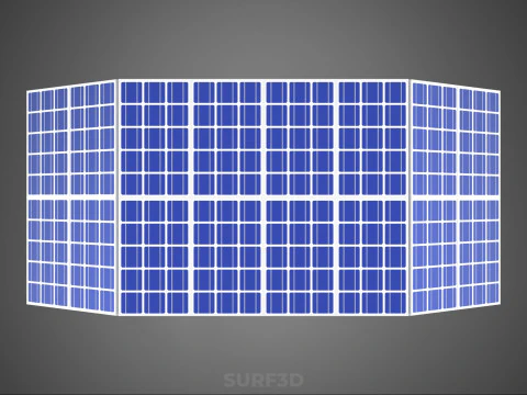 ENERGY POWER STATION SOLAR PANEL PV ARRAY RACK BATTERY BANK PACK 3D Model