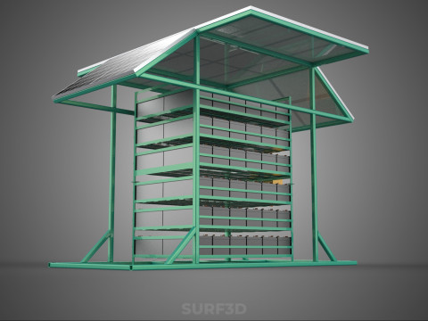 GENSET OFF GRID SOLAR PANEL POWER SYSTEM GENERATOR SET BATTERY 3D Model