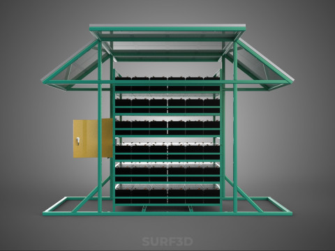 GENSET OFF GRID SOLAR PANEL POWER SYSTEM GENERATOR SET BATTERY 3D Model