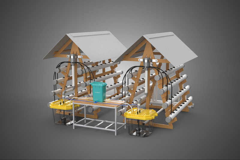 SMART IOT AUTO CONTROL NUTRIENT HYDROPONIC PLANT FARM MONITORING 3D मॉडल .c4d .max .obj .3ds .fbx .stl .blend 