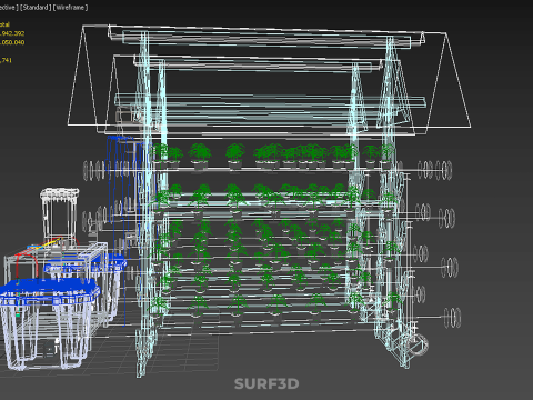 AUTO CONTROL MONITORING NUTRIENT DELIVERY HYDROPONIC PLANT FARM 3D 模型
