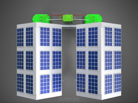 IOT SMART HYDROPONIC SOLAR PANEL POWER FARM PLANT WATER NUTRIENT 3D Model
