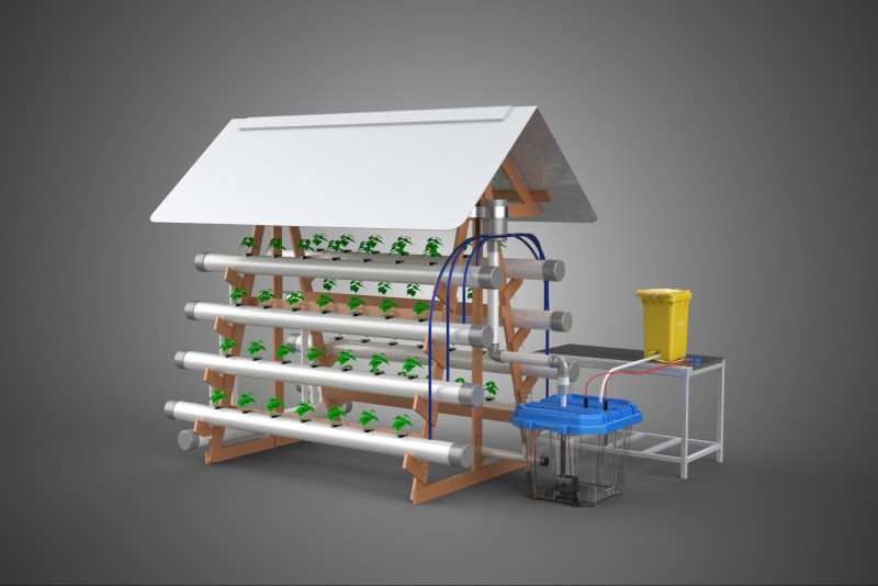HYDROPONIC PLANTS GARDEN FARM AUTO CONTROL MONITOR IOT NUTRIENT 3D Модель .c4d .max .obj .3ds .fbx .stl .blend 