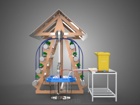 HYDROPONIC PLANTS GARDEN FARM AUTO CONTROL MONITOR IOT NUTRIENT 3D Модель