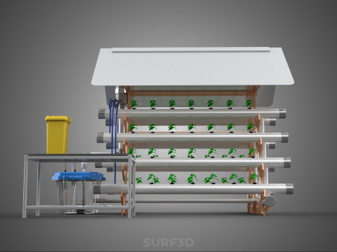HYDROPONIC PLANTS GARDEN FARM AUTO CONTROL MONITOR IOT NUTRIENT 3D Модель