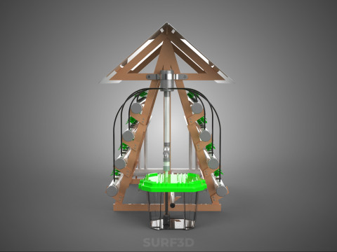 VERTICAL HYDROPONIC SOILLESS POT PLANT GROW WATER TANK RESERVOIR 3D Модель