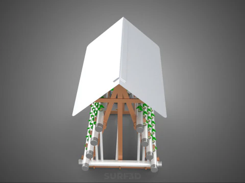 VERTICAL HYDROPONIC SOILLESS POT PLANT GROW WATER TANK RESERVOIR 3D Model