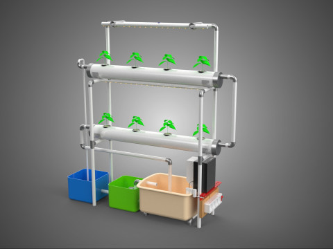 AUTO CONTROL MONITOR NUTRIENT HYDROPONIC PLANT LED GROW LIGHT UV 3D 모델
