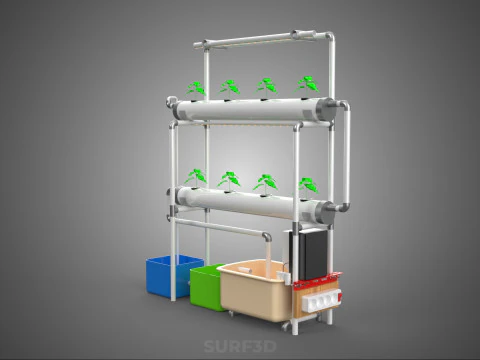AUTO CONTROL MONITOR NUTRIENT HYDROPONIC PLANT LED GROW LIGHT UV 3D Model