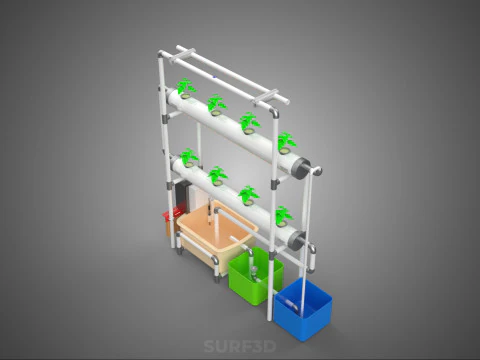 AUTO CONTROL MONITOR NUTRIENT HYDROPONIC PLANT LED GROW LIGHT UV 3D Model