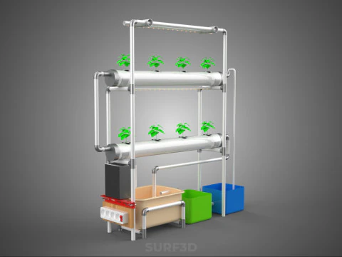 AUTO CONTROL MONITOR NUTRIENT HYDROPONIC PLANT LED GROW LIGHT UV 3D Model