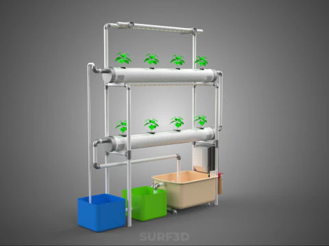 AUTO CONTROL MONITOR NUTRIENT HYDROPONIC PLANT LED GROW LIGHT UV 3D Model