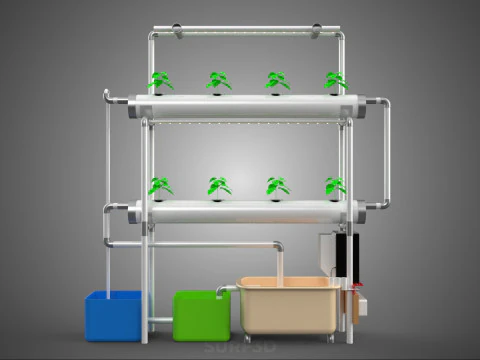 AUTO CONTROL MONITOR NUTRIENT HYDROPONIC PLANT LED GROW LIGHT UV 3D Model