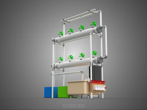 AUTO CONTROL MONITOR NUTRIENT HYDROPONIC PLANT LED GROW LIGHT UV 3D Model