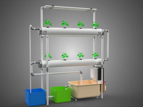 AUTO CONTROL MONITOR NUTRIENT HYDROPONIC PLANT LED GROW LIGHT UV 3D Model