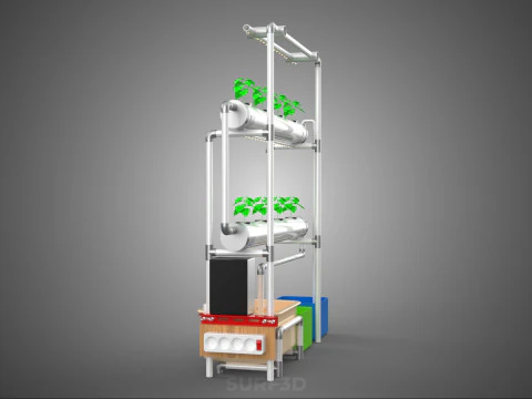 AUTO CONTROL MONITOR NUTRIENT HYDROPONIC PLANT LED GROW LIGHT UV 3D Model