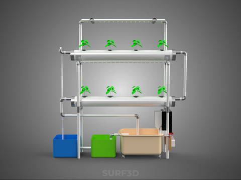 AUTO CONTROL MONITOR NUTRIENT HYDROPONIC PLANT LED GROW LIGHT UV Model 3D