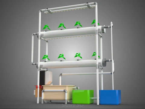 AUTO CONTROL MONITOR NUTRIENT HYDROPONIC PLANT LED GROW LIGHT UV 3D Model