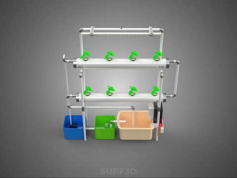 AUTO CONTROL MONITOR NUTRIENT HYDROPONIC PLANT LED GROW LIGHT UV 3D Model
