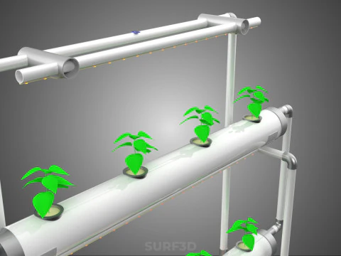 AUTO CONTROL MONITOR NUTRIENT HYDROPONIC PLANT LED GROW LIGHT UV 3D Model