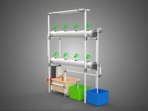 AUTO CONTROL MONITOR NUTRIENT HYDROPONIC PLANT LED GROW LIGHT UV 3D Model