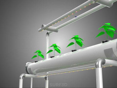 AUTO CONTROL MONITOR NUTRIENT HYDROPONIC PLANT LED GROW LIGHT UV Model 3D