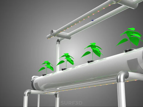 AUTO CONTROL MONITOR NUTRIENT HYDROPONIC PLANT LED GROW LIGHT UV 3D Model