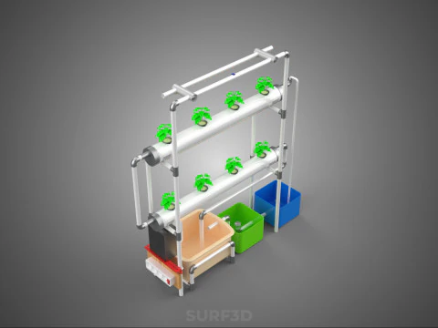 AUTO CONTROL MONITOR NUTRIENT HYDROPONIC PLANT LED GROW LIGHT UV 3D Model