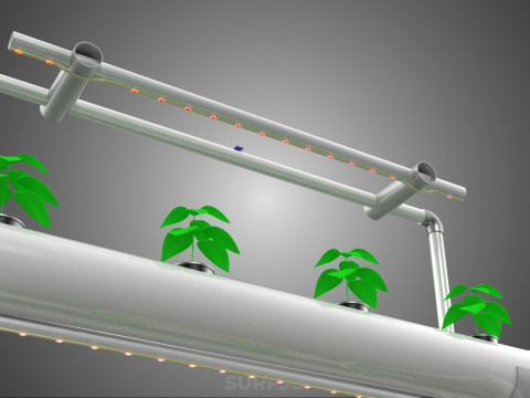 AUTO CONTROL MONITOR NUTRIENT HYDROPONIC PLANT LED GROW LIGHT UV Model 3D