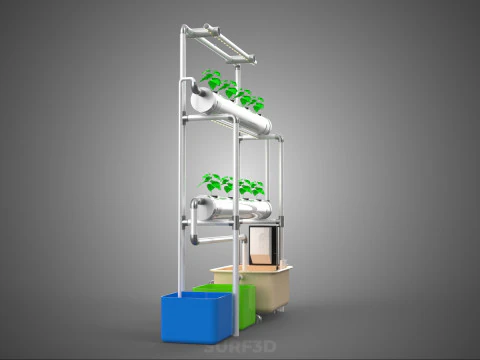 AUTO CONTROL MONITOR NUTRIENT HYDROPONIC PLANT LED GROW LIGHT UV 3D Model