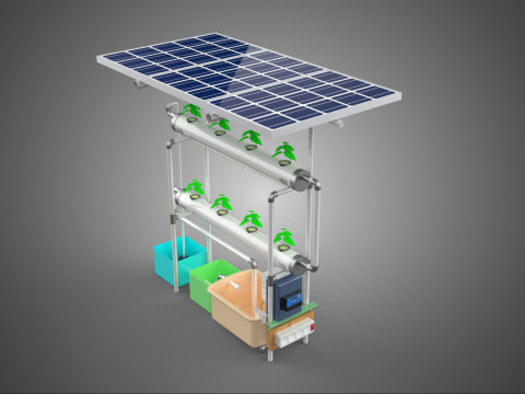 IOT CONTROL SOLAR PANEL ENERGY HYDROPONIC PLANT LED GROW LIGHT 3Dモデル