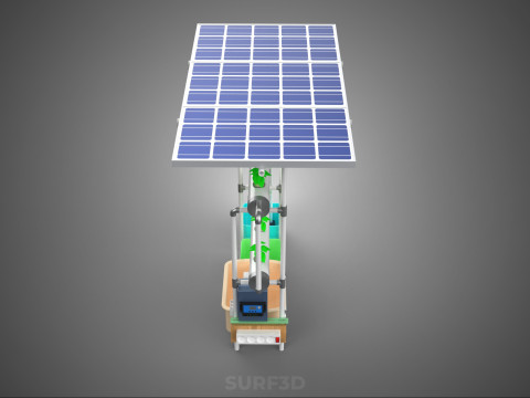 IOT CONTROL SOLAR PANEL ENERGY HYDROPONIC PLANT LED GROW LIGHT 3D Modell
