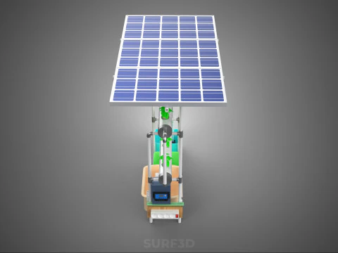 IOT CONTROL SOLAR PANEL ENERGY HYDROPONIC PLANT LED GROW LIGHT 3D Model