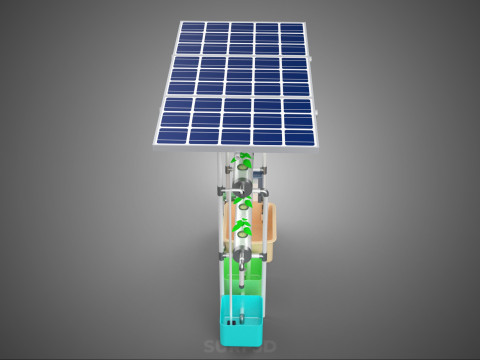 IOT CONTROL SOLAR PANEL ENERGY HYDROPONIC PLANT LED GROW LIGHT 3D Modell