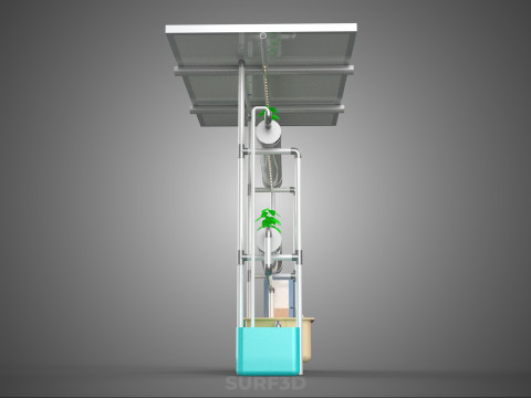 IOT CONTROL SOLAR PANEL ENERGY HYDROPONIC PLANT LED GROW LIGHT 3D Modell